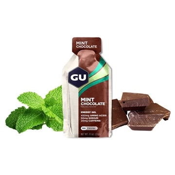 GU Energy Gel 24 stk - Mint Chocolate med koffein